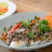 Gegrillte Fisch Filet mit Thai Kräuter Salat mit Hackfleisch